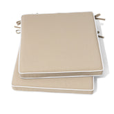 17 x 17 in Indoor Outdoor Dining Chair Seat Cushions with Straps
