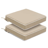 Pellebant 20 x 20 in Indoor Outdoor Dining Chair Seat Cushions with Straps