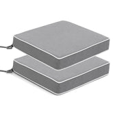 Pellebant 20 x 20 in Indoor Outdoor Dining Chair Seat Cushions with Straps