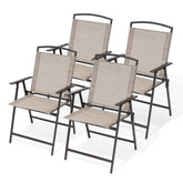 Pellebant Outdoor Folding Dining Chairs Set of 4 with Armrests