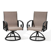 Pellebant Aluminum Outdoor Swivel Dining Chairs Set of 2 with Sunbrella Fabric