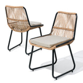PE Rattan Outdoor Chair Set with Cushions