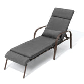 Pellebant Outdoor Adjustable Chaise Lounge Chair with Cushions