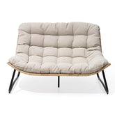 Rattan Outdoor Loveseat 2-Seater Patio Sofa with Cushions