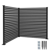 Outdoor HDPE Privacy Screen Fence Enclosure with Aluminum Posts