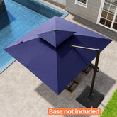 Pellebant 10x10ft Aluminum Double Top Crank Cantilever Patio Umbrella