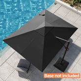 Pellebant 12x9 ft Aluminum Crank Cantilever Patio Umbrella