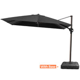 Pellebant 12x9ft Aluminum Crank Cantilever Patio Umbrella with Base Options