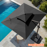 Pellebant 11x9 ft Aluminum Double Top Crank Cantilever Patio Umbrella