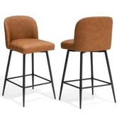 Pellebant Swivel 26.8'' Faux Leather Counter Stool (Set of 2)