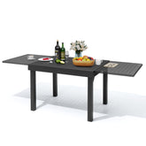 Pellebant 83 x 32 in. Expandable Aluminum Outdoor Patio Dining Table