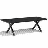 Pellebant Aluminum Outdoor Patio Dining Table with Umbrella Hole
