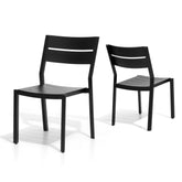 Pellebant Aluminum Stackable Outdoor Dining Chairs