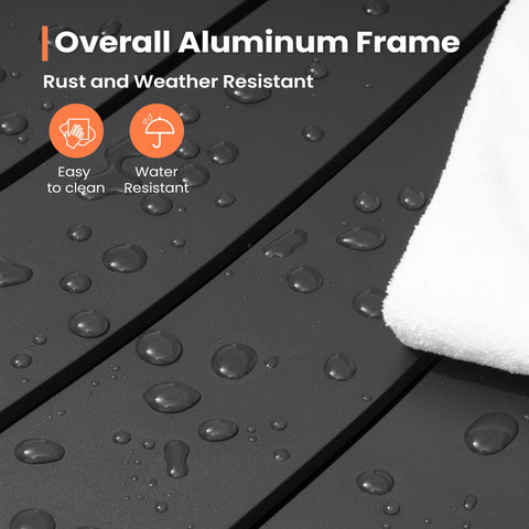 Pellebant Aluminum Stackable Outdoor Dining Chairs