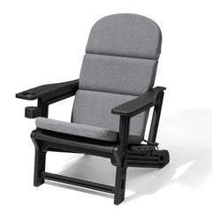 HDPE Adirondack Chair with Cup Holder & 50 x 20 in. Outdoor Cushion with 4-Section