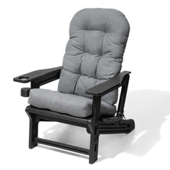 HDPE Adirondack Chair with Cup Holder & 50 x 20 in. Outdoor Cushion
