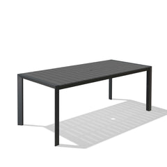 Aluminum Outdoor Patio Dining Table with Umbrella Hole