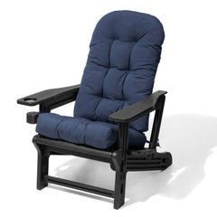 HDPE Adirondack Chair with Cup Holder & 50 x 20 in. Outdoor Cushion