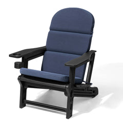 HDPE Adirondack Chair with Cup Holder & 50 x 20 in. Outdoor Cushion with 4-Section