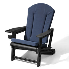 HDPE Adirondack Chair with Cup Holder & 50 x 20 in. High Back Outdoor Cushion