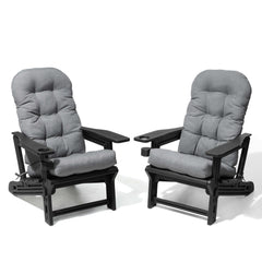 HDPE Adirondack Chair with Cup Holder & 50 x 20 in. Outdoor Cushion