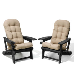 HDPE Adirondack Chair with Cup Holder & 50 x 20 in. Outdoor Cushion