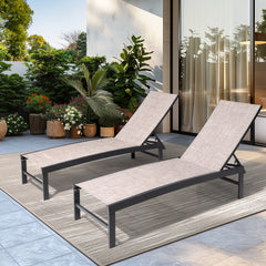 Outdoor Adjustable Chaise Lounge Chair