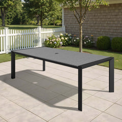 Aluminum Outdoor Patio Dining Table with Umbrella Hole
