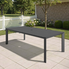Aluminum Outdoor Patio Dining Table with Umbrella Hole