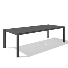 Aluminum Outdoor Patio Dining Table with Umbrella Hole