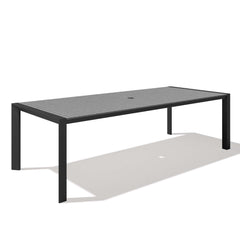 Aluminum Outdoor Patio Dining Table with Umbrella Hole