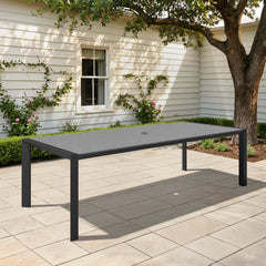 Aluminum Outdoor Patio Dining Table with Umbrella Hole
