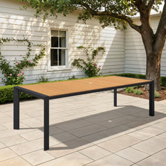 Aluminum Outdoor Patio Dining Table with Umbrella Hole