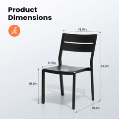 Aluminum Stackable Outdoor Dining Chairs