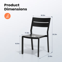 Aluminum Stackable Outdoor Dining Chairs