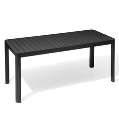 46–64 x 28 in. Expandable Aluminum Rectangular Outdoor Patio Dining Table