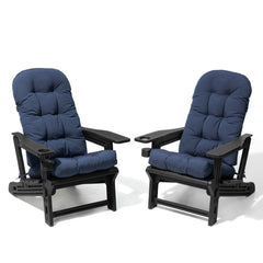 HDPE Adirondack Chair with Cup Holder & 50 x 20 in. Outdoor Cushion