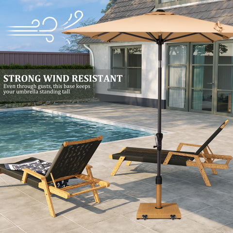 Pellebant 45lbs Steel Market Umbrella Base Cement Filling with Wheels