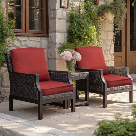 Pellebant 22 x 21 in. Outdoor Deep Seat and Back Chair Cushion with Removable Waterproof Cover