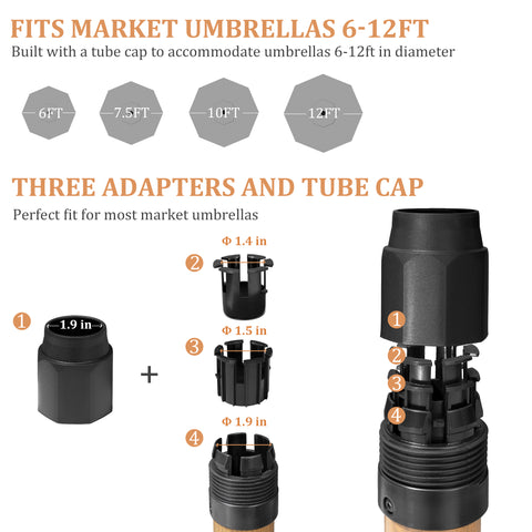 Pellebant 45lbs Steel Market Umbrella Base Cement Filling with Wheels
