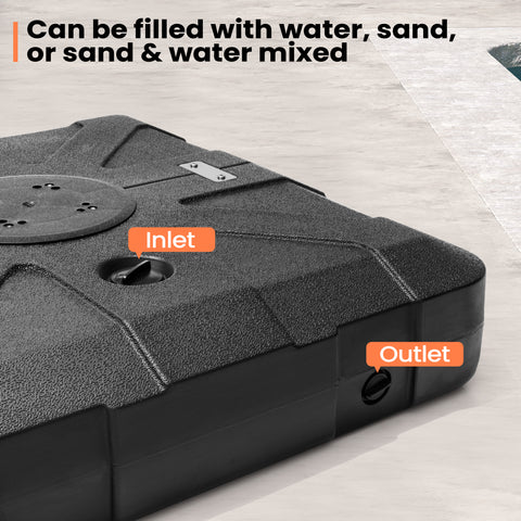 Crestlive Products 260lbs Heavy Duty Cantilever Umbrella Base with Wheels