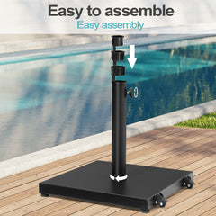 Pellebant Patio Umbrella Base Outdoor Umbrella Stand with Wheels