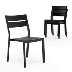 Aluminum Stackable Outdoor Dining Chairs