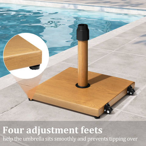 Pellebant 45lbs Steel Market Umbrella Base Cement Filling with Wheels