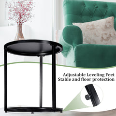 Pellebant 18 x 18 in. Round Aluminum Outdoor Side Table