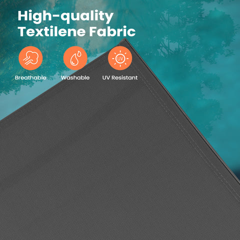 Pellebant Aluminum Outdoor Adjustable Chaise Lounge Chair Set of 2 with Wheels