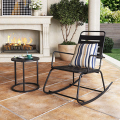 Pellebant 18 x 18 in. Round Aluminum Outdoor Side Table