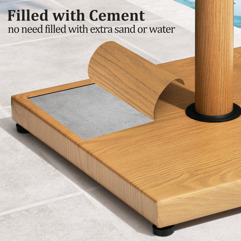 Crestlive Products 43lbs Steel Market Umbrella Base Cement Filling