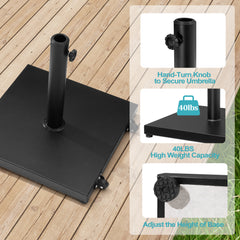 Pellebant Patio Umbrella Base Outdoor Umbrella Stand with Wheels