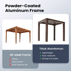 18 x 14 in. Rectangular Aluminum Outdoor Side Table